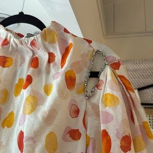 Rachel Gilbert Archie cutout printed silk-blend crepe maxi dress